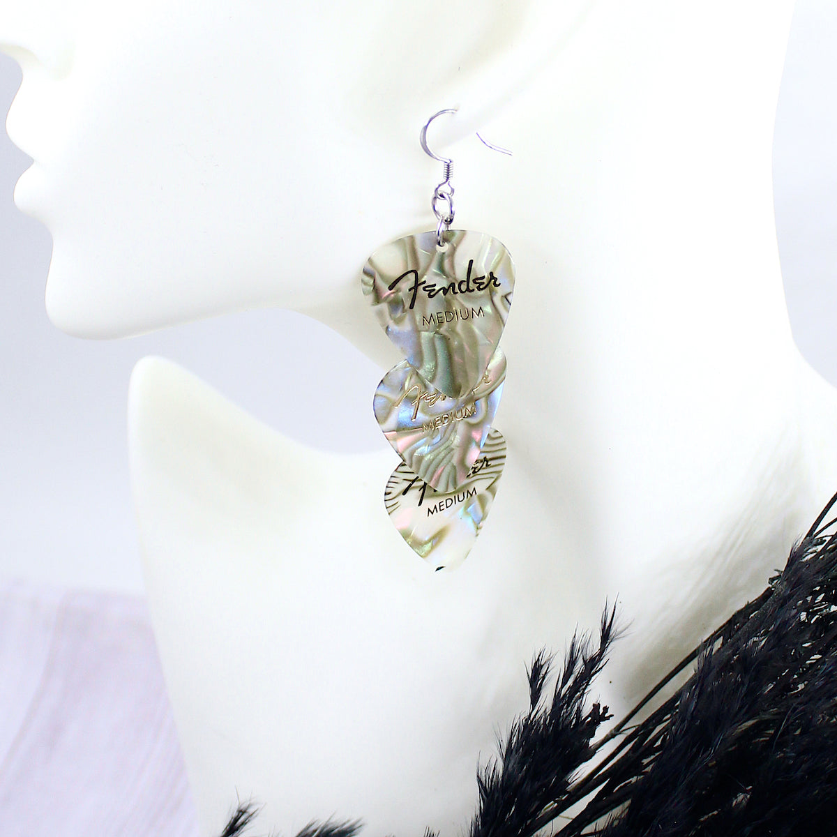 Abalone Fender Earrings